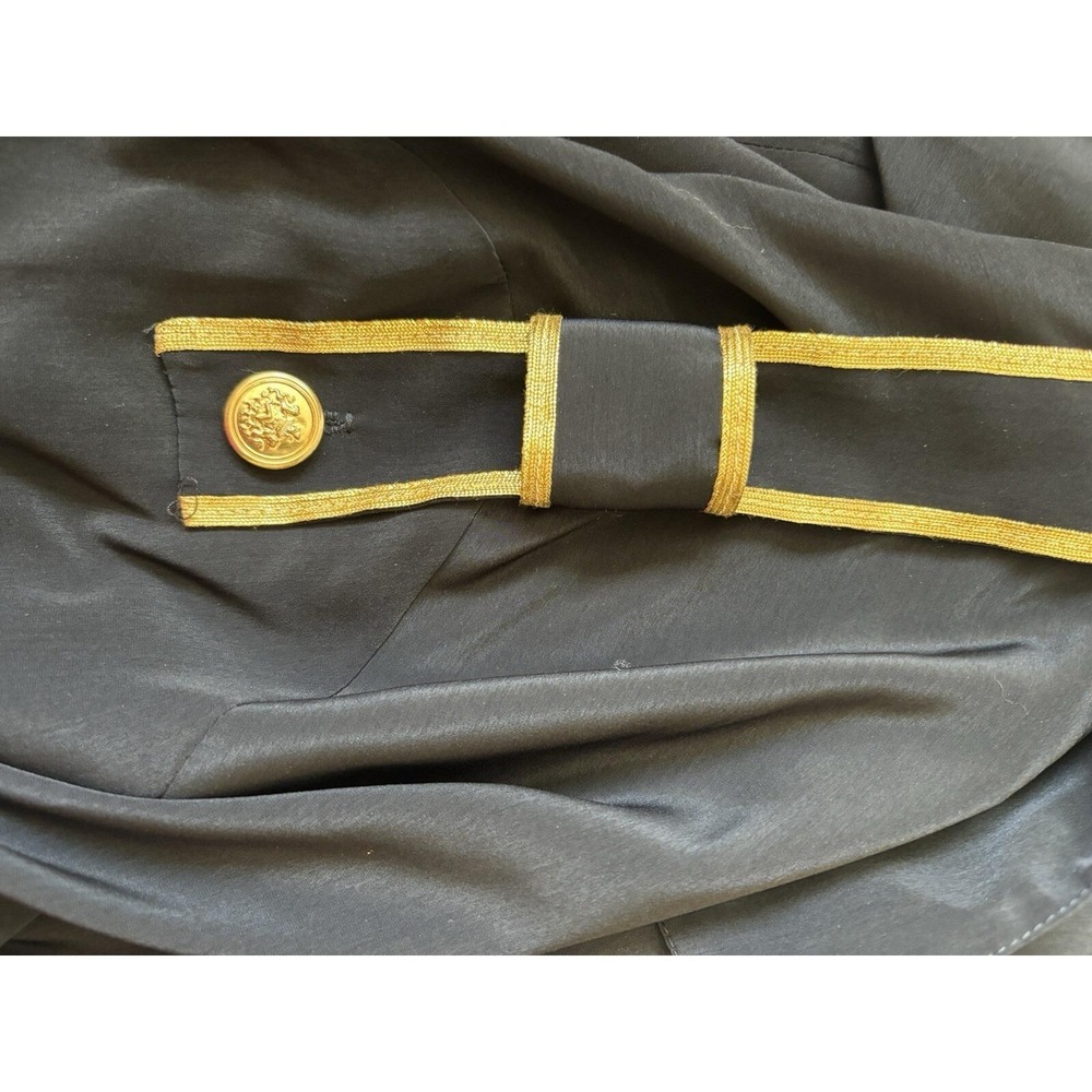 Vintage 80's Caron Chicago Black And Gold Military Jumpsuit Sz S - Picture 7 of 8